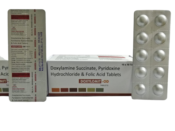 Doxylamine Succinate 20mg  Pyridoxine HCL 20 mg  Folic Acid 